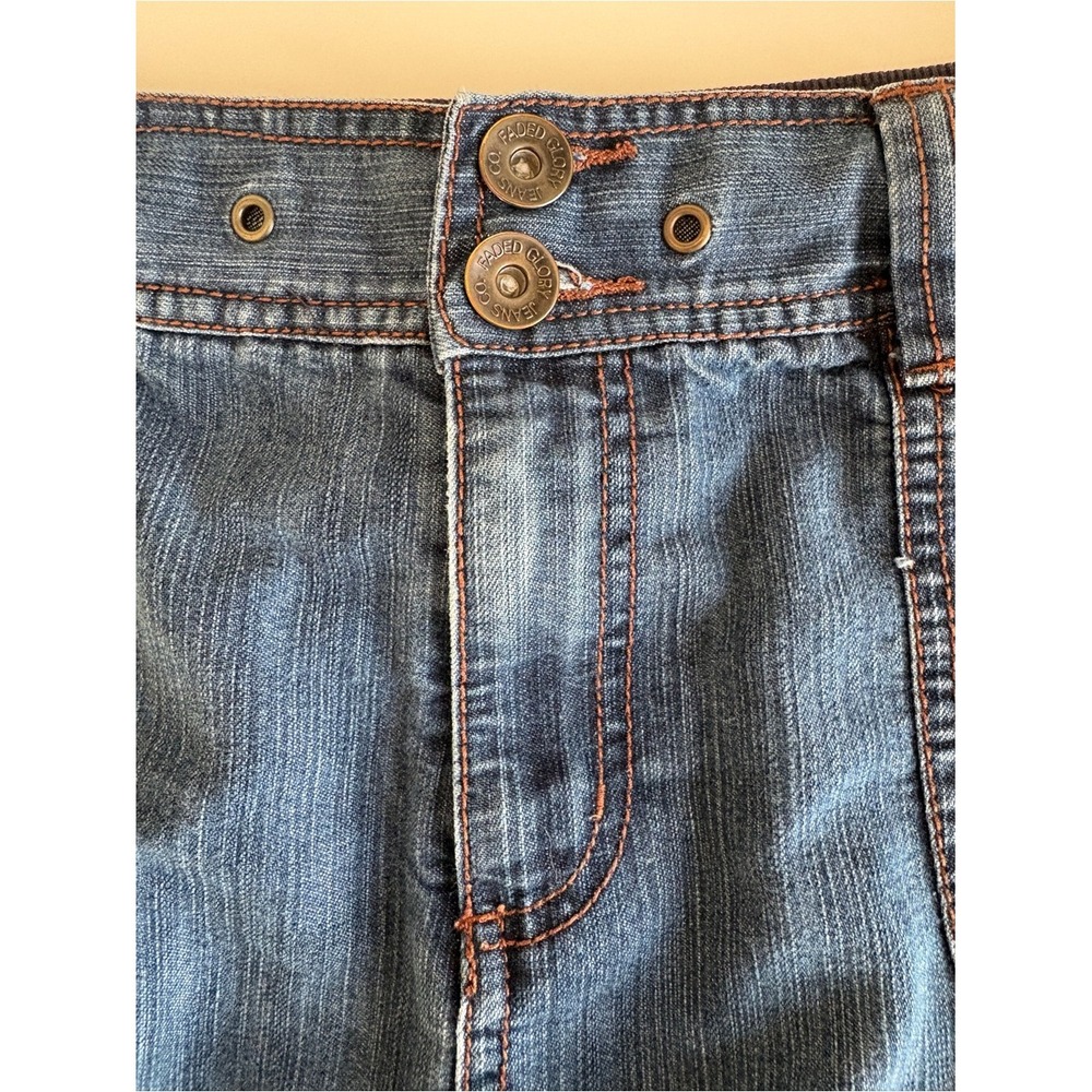 CLEARANCE! Faded Glory Blue Denim Mini Skirt with Elastic Waistband - Picture 4 of 10